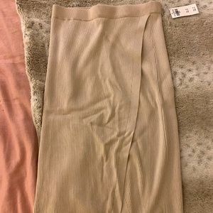 Abercrombie Wrap Ribbed Midi Skirt